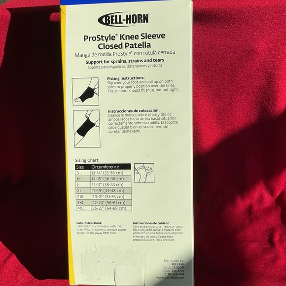NIB Bell-Horn Prostyle Knee Brace/Knee Sleeve Closed Patella 203 Size Medium - Picture 2 of 6